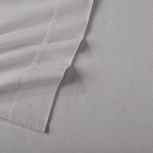 Chalet Collection 100% Cotton Full Flannel Sheet Set - Double Brushed, Deep Pocket, White