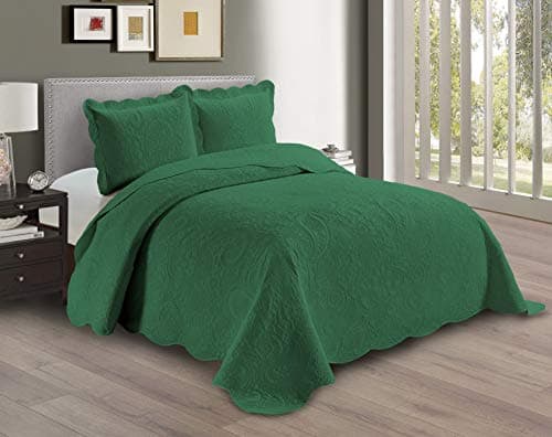 Oversized Beige Linen Plus Embossed Coverlet Bedspread Full/Queen New #Dana