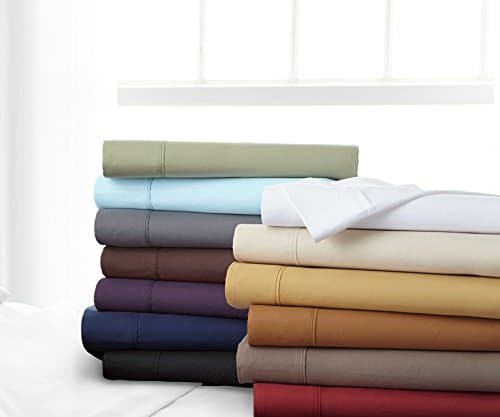 6 Piece Aqua Linen Market Bed Sheet Set for Twin Size