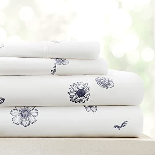 Ultra-Soft & Cooling Bed Sheets - Jade Arrows Design - Full Size - Deep Pocket Fits 16 Mattress