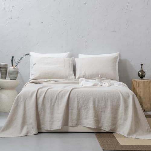 Meadow Park 100% Washed French Linen Sheet Set - California King