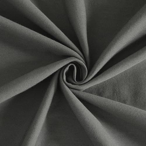 JELLYMONI Linen Grey 20x26 Pillowcases Set of 2 100% Washed Cotton