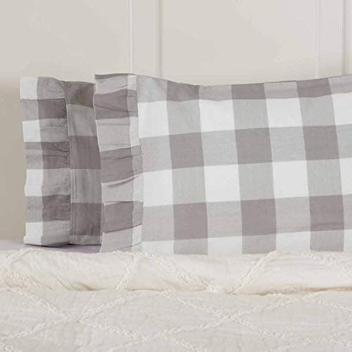 Gray Buffalo Check Madison King Size Pillowcases, Set of 2