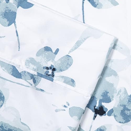 Pointehaven King Bed Sheet Set - 4 Pieces Microfiber Bedding (King Daisy)