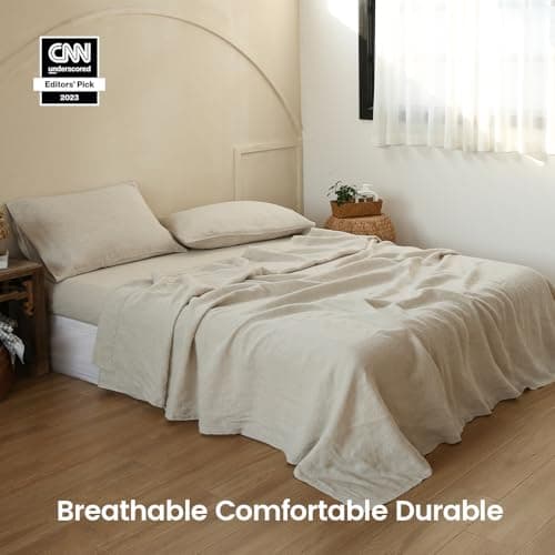 Simple&Opulence 100% Linen 4-Piece Sheet Set - Full Size