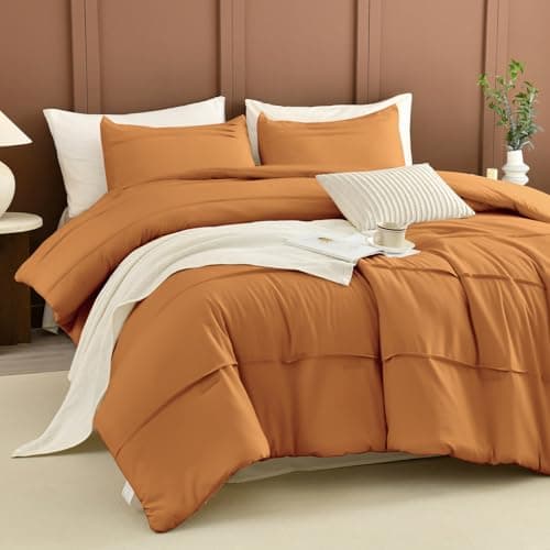 Queen Comforter Set, Pinch Pleat Linen Like Textile, Ultra Soft