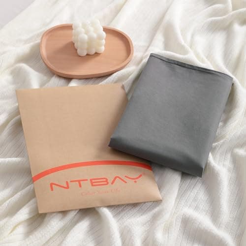 NTBAY Stone Washed Cotton Queen Pillowcases, 2-Pack Grey, 20x30 Inches