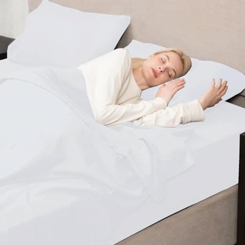 Hotel Luxury 1800 Thread Count Full Size Sheet Set - White 16 Inch Deep Pockets