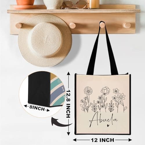 Reusable Canvas Tote Bag for Women - Grandma Mimi Gigi Gifts
