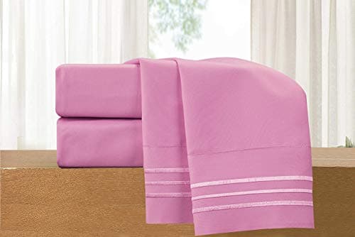 Luxury 1500 Thread Count Microfiber 4-Piece Bed Sheet Set - Queen, White