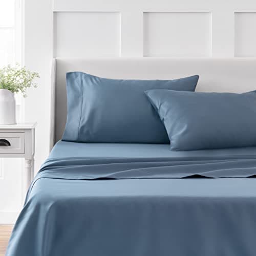 Martha Stewart 100% Cotton Twin Sheet Set, Gray