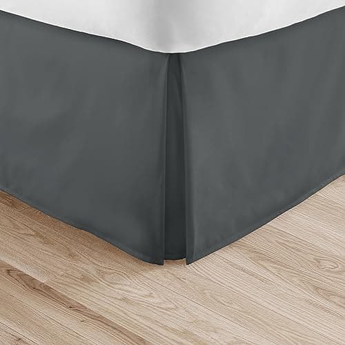 Ultra Soft Linen Market Queen Bed Skirt, White - Hotel Quality, Shrinkage & Fade Resistant