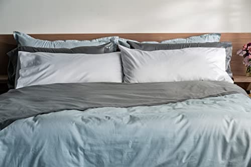 100% Organic Cotton 300TC Egyptian Sateen Bed Sheet Set - Feathery Soft White Fullforgettable