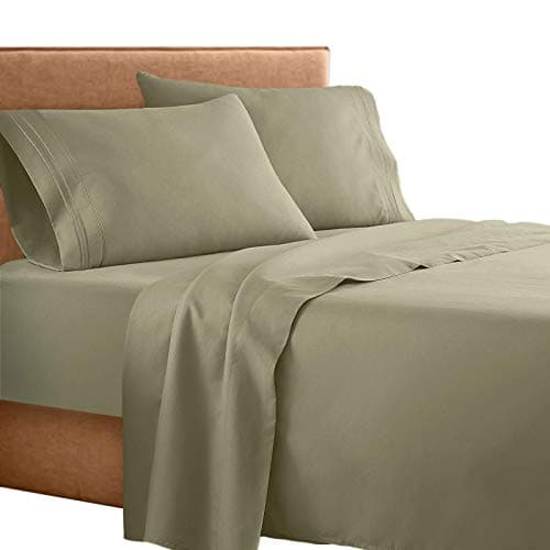 Clara Clark Supreme 1500 Thread Count 4PC Bed Sheet Set - Queen, Camel Gold