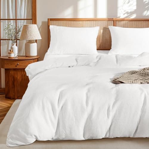 LBRO2M France Linen Queen Size Pillowcase Set 20"X30", Soft & Durable (2pcs)