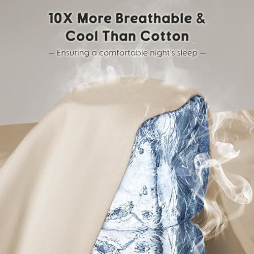 Shilucheng 100% French Linen King Size Sheets - Breathable, Soft & Durable