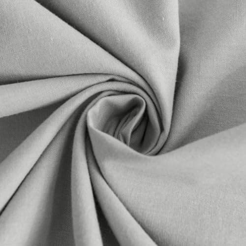 JELLYMONI 100% Washed Cotton Pillowcases Set with Button Closure, 2 Pack Standard(20×26) - Linen Grey