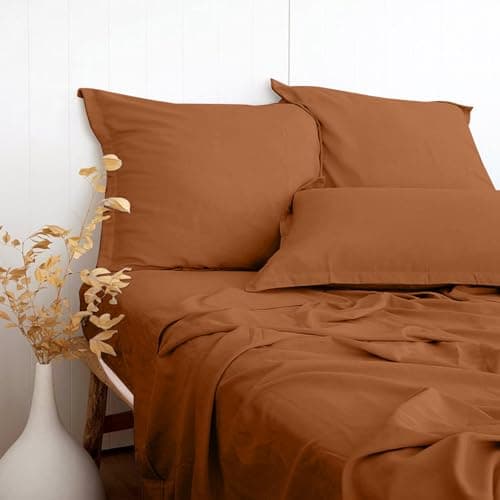 Charcoal Grey Bamboo Rayon & Linen Bed Sheets King Size, Soft & Breathable