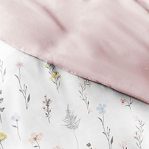 Soft Pink Linen Twin Duvet Cover Set - Hotel-Like Comfort and Exquisite Prints