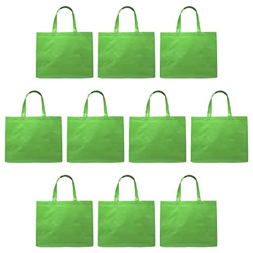 Custom Blue Jumbo Tote Bags Set of 100 - Reusable Promo Shopping Bags