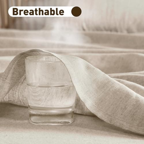 Hyde Lane Organic Linen Sheet Set, Queen, Soft & Breathable