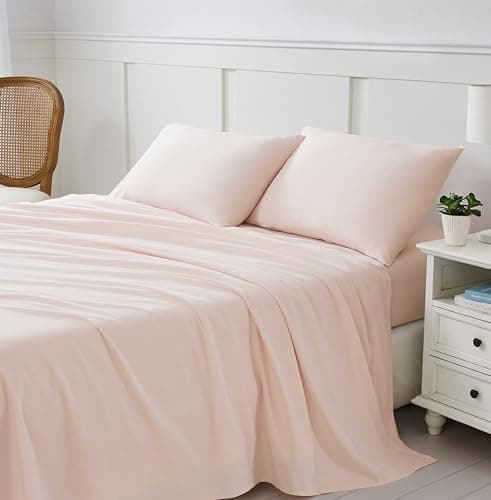 Blush Luxury Linen Cotton Full Sheet Set