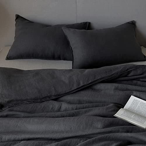 XZ XIFA Queen Size Linen Duvet Cover & Pillowcases Set