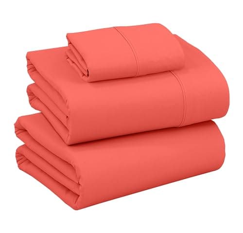 Full Size Brushed Microfiber Sheets Set with Deep Pockets - Pink Memories