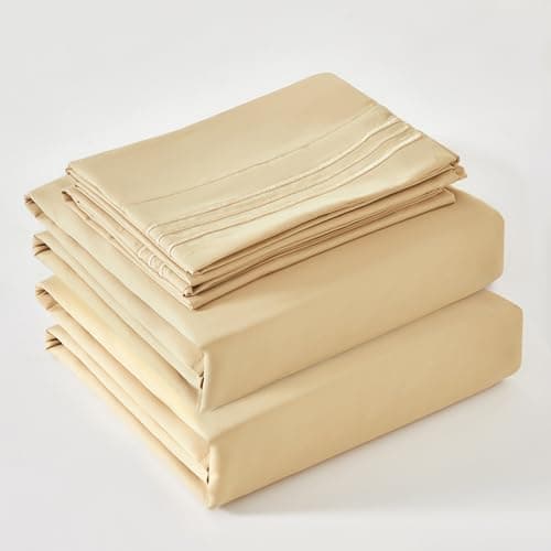Brushed Microfiber Bedding Sheet Set - 4 Piece Queen Blue
