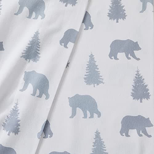 Chalet Collection 100% Cotton Full Flannel Sheet Set - Double Brushed, Deep Pocket, White