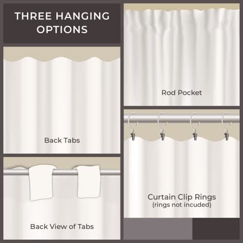 Piper Classics Sara's Black & Cream Ticking Ruffle Valance Curtain
