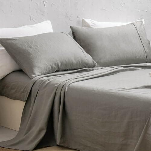 Meadow Park 100% Washed French Linen Sheet Set - California King