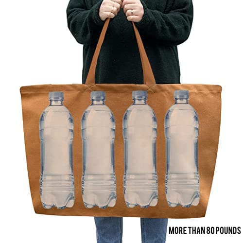 Large Canvas Tote Bag - Extra Big Shopping & Beach Reusable 28"x8"x16"