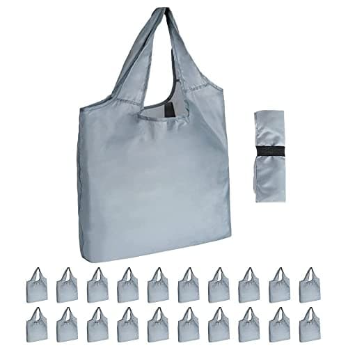 Aricsen 20-Pack Durable Colorful Reusable Grocery Bags, Eco-Friendly & Strong