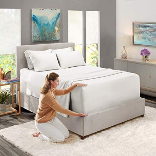 Hearth & Harbor Extra Deep 24" Pocket King Sheets - Microfiber - White