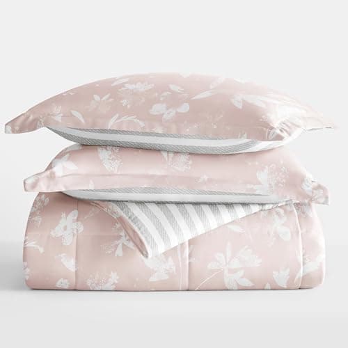Linen Market Reversible Twin/Twin XL Comforter Set - Soft & Lightweight Down Alternative