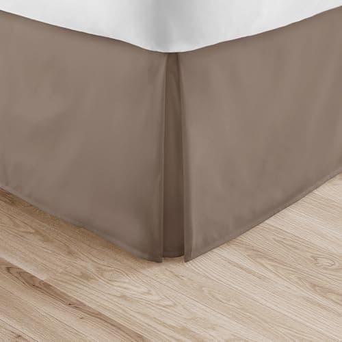 Ultra Soft Linen Market Queen Bed Skirt, White - Hotel Quality, Shrinkage & Fade Resistant