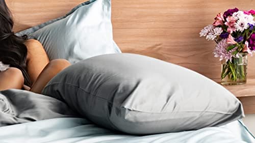 100% Organic Cotton 300TC Egyptian Sateen Bed Sheet Set - Feathery Soft White Fullforgettable