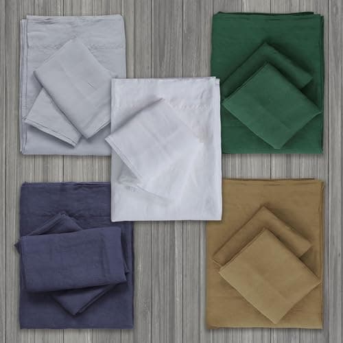French Linen 2-Piece Bed Pillowcase Set, Earth Oak, Standard - Envelope Closure, European Flax Certified