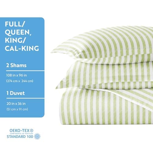 Hotel-Like Comfort Linen Market Twin Duvet Cover and Sham (Sage)