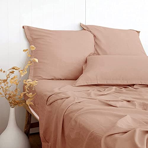 Charcoal Grey Bamboo Rayon & Linen Bed Sheets King Size, Soft & Breathable