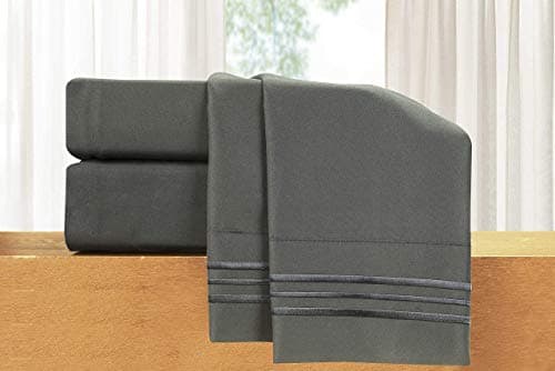 Luxury 1500 Thread Count Microfiber 4-Piece Bed Sheet Set - Queen, White