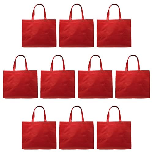 Custom Blue Jumbo Tote Bags Set of 100 - Reusable Promo Shopping Bags