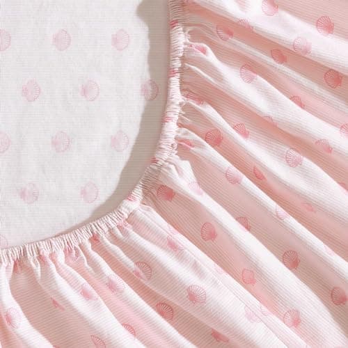 Laura Ashley Full Sheets, Cotton Percale Pink Bedding Set