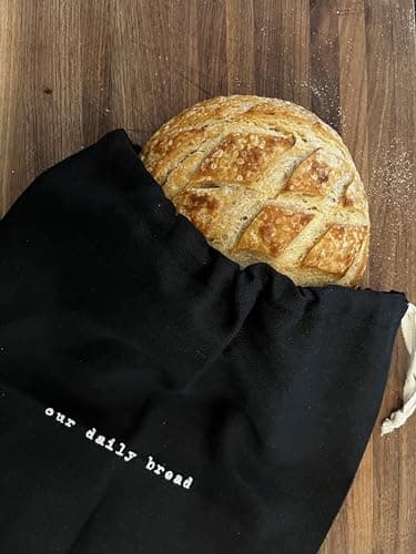 Our Daily Bread Set: 2 Natural Linen Bags, Reusable & Perfect for Bakers