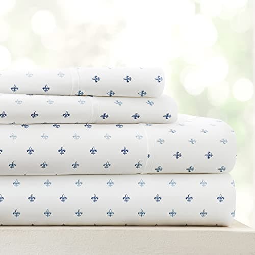 Ultra-Soft & Cooling Bed Sheets - Jade Arrows Design - Full Size - Deep Pocket Fits 16 Mattress