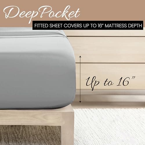 Oeko-TEX Certified Linen Market King Sheet Set - Light Gray