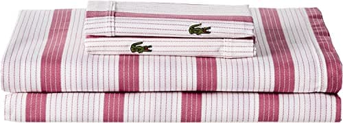 Lacoste Cotton Sheet Set - Baroque Rose, Queen Size