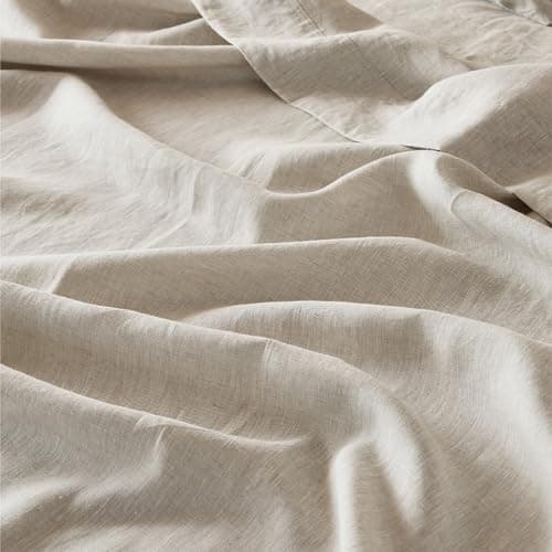 King Size Linen Cotton Sheets Set - 4 Pcs for All Seasons