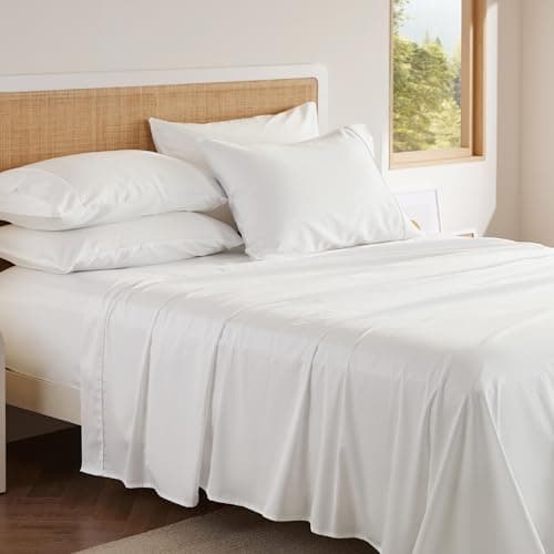 Breathable Cooling 100% Cotton Full Size Sheets with Deep Pocket